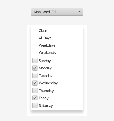 DayOfWeekPicker screenshot