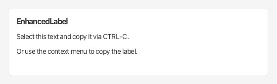 EnhancedLabel screenshot