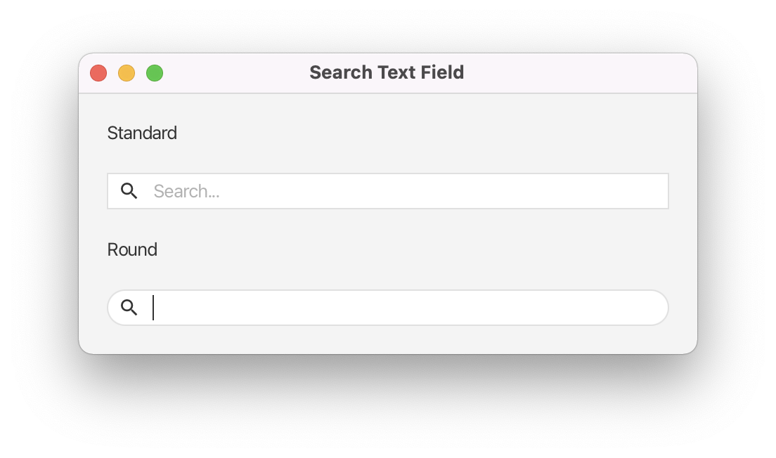 SearchTextField screenshot