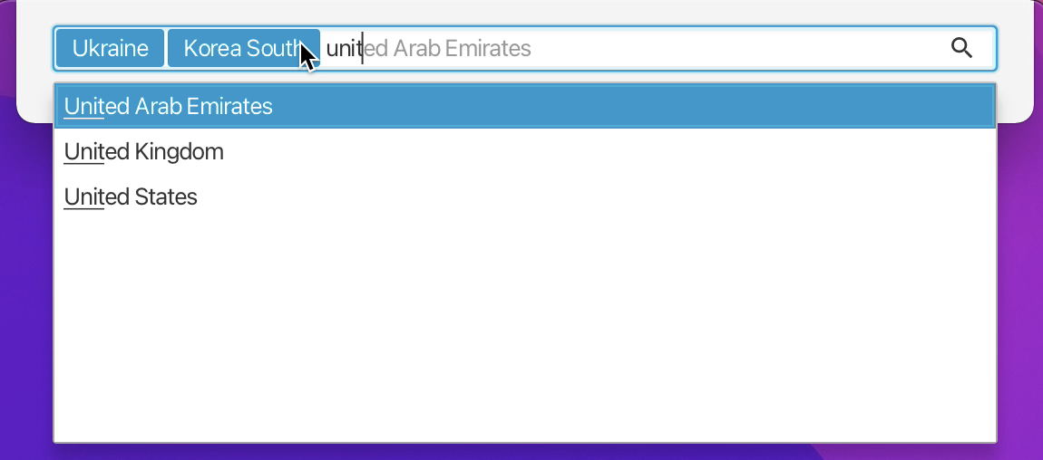 TagsField screenshot